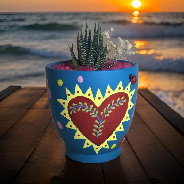 صبار في بوت ملون