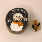 كوستر خشب سنو مان